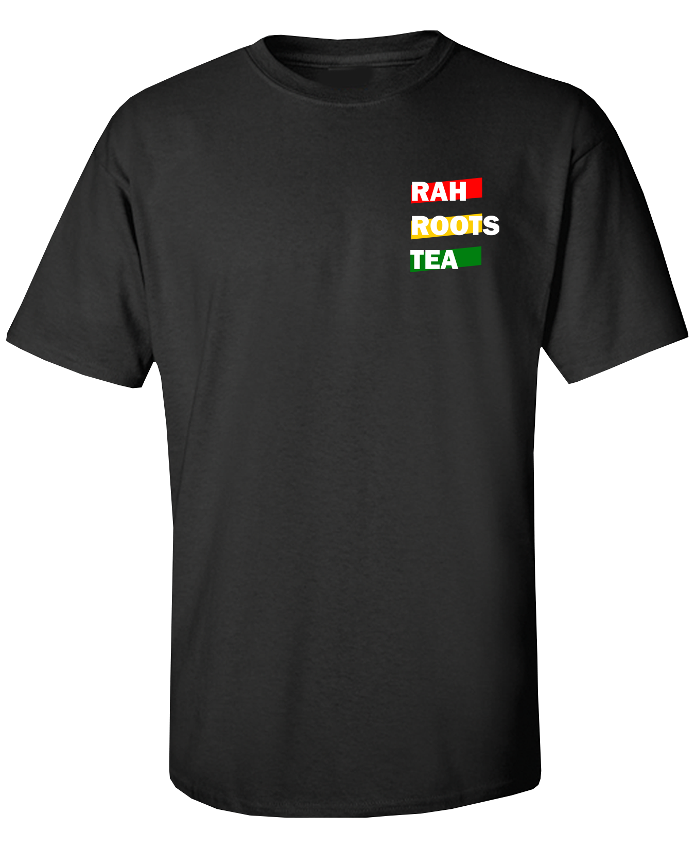 Rah Roots Tea - Short Sleeve T-Shirt - BLACK