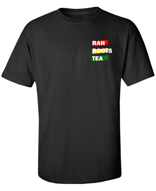 Rah Roots Tea - Short Sleeve T-Shirt - BLACK